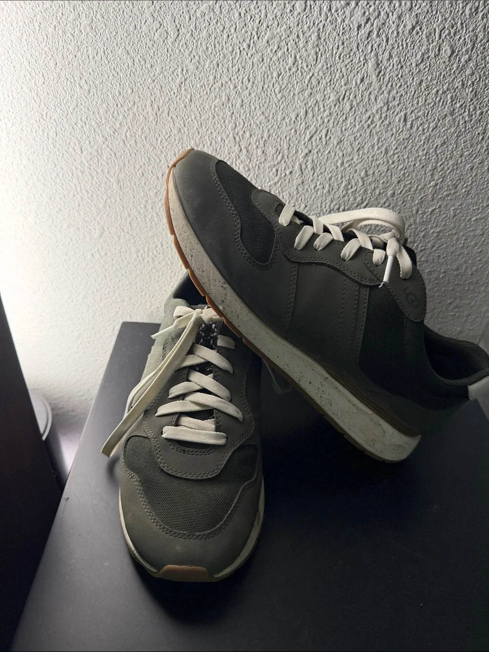 UGG Retrainer- Olive Grey Lace-Up Sneakers